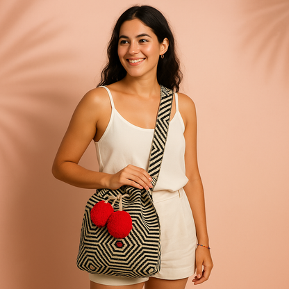 Mochila Labrada Pompones