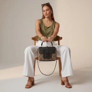 Cartera · Rombo Cuero Negro