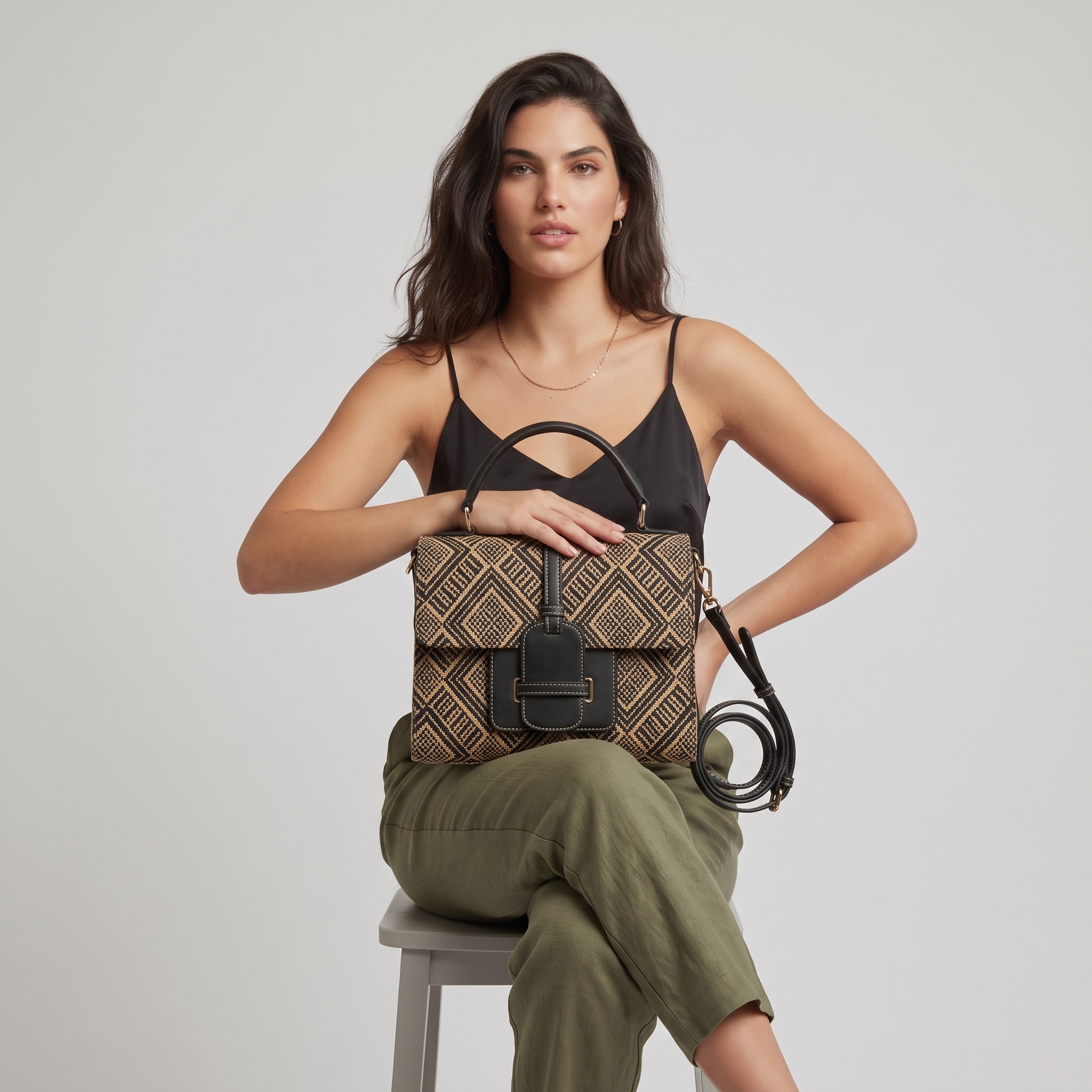 Cartera · Rombos Negro - Image 3