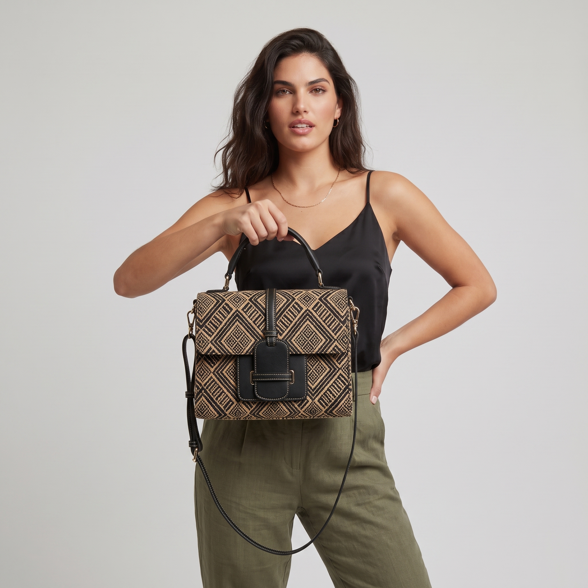 Cartera · Rombos Negro - Image 5