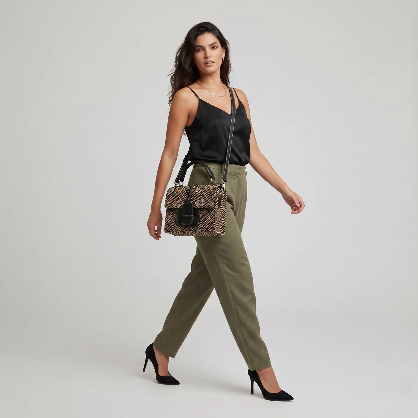 Cartera · Rombos Negro