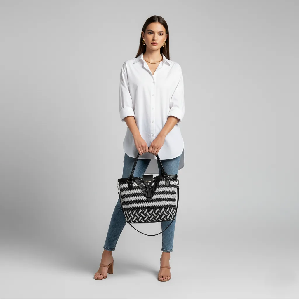 Tote Bag · Blanco Negro